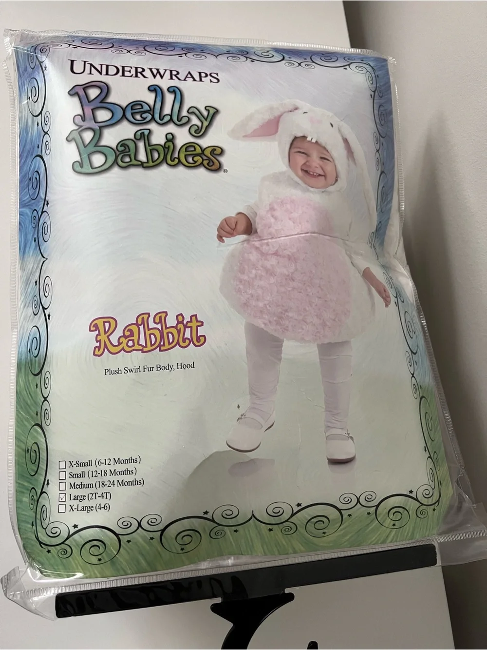 Belly Babies Rabbit Plush Costume - Pink & White